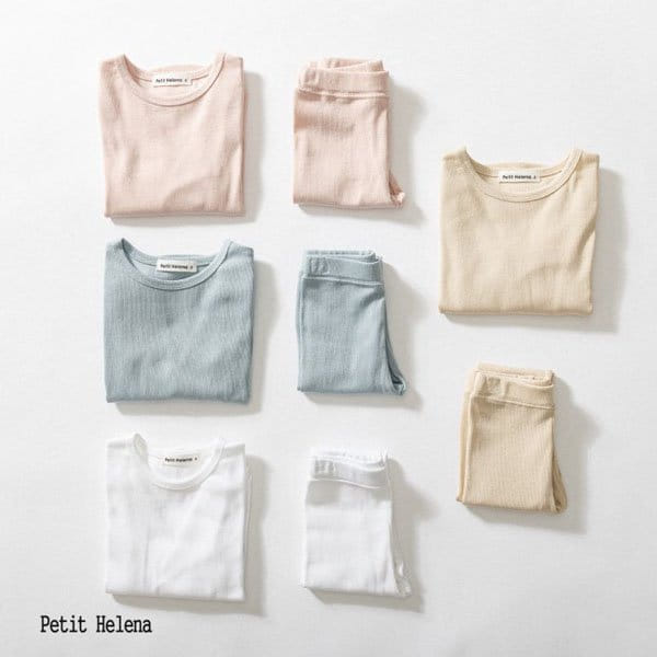 Petit Helena - Korean Children Fashion - #childofig - Etty Rib Easywear Top Bottom Set