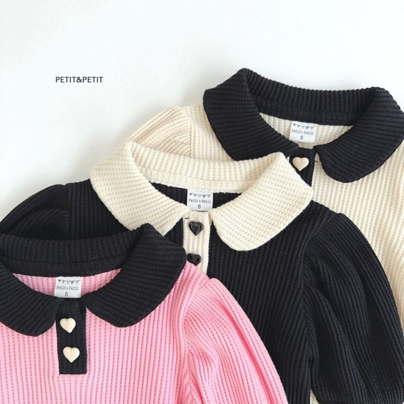 Petit & Petit - Korean Children Fashion - #childofig - Waffle Collar Tee - 2