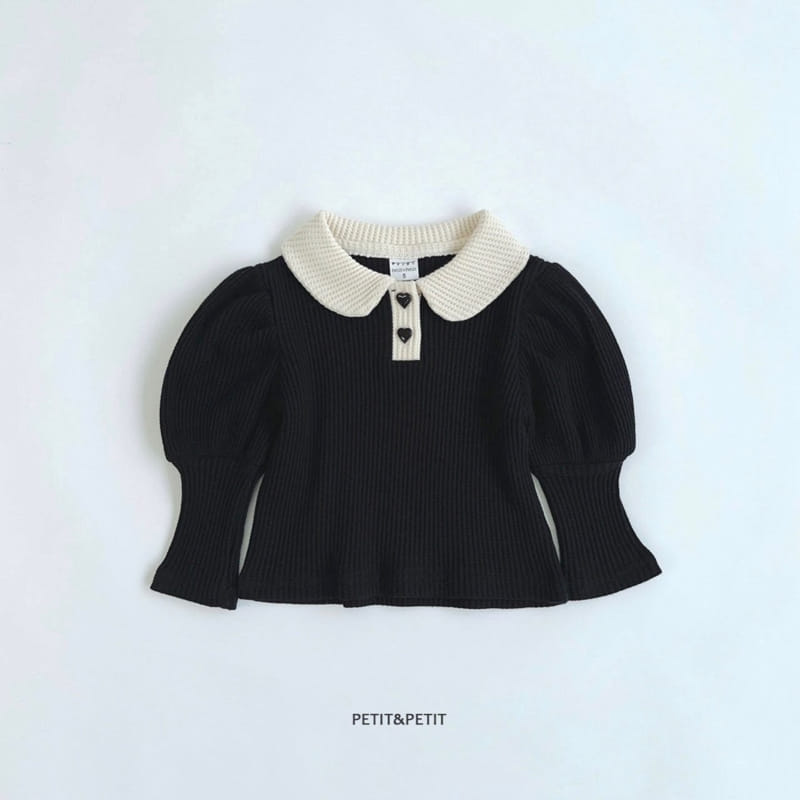 Petit & Petit - Korean Children Fashion - #childrensboutique - Waffle Collar Tee - 3