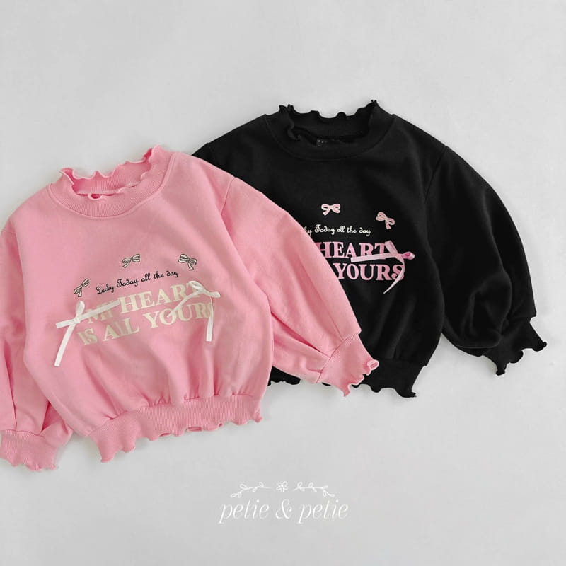 Petit & Petit - Korean Children Fashion - #childrensboutique - My Heart Ribbon Sweatshirt - 3