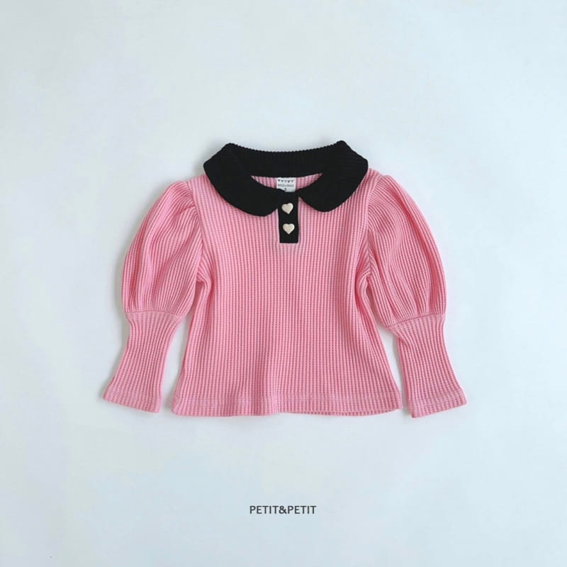 Petit & Petit - Korean Children Fashion - #childrensboutique - Waffle Collar Tee - 4
