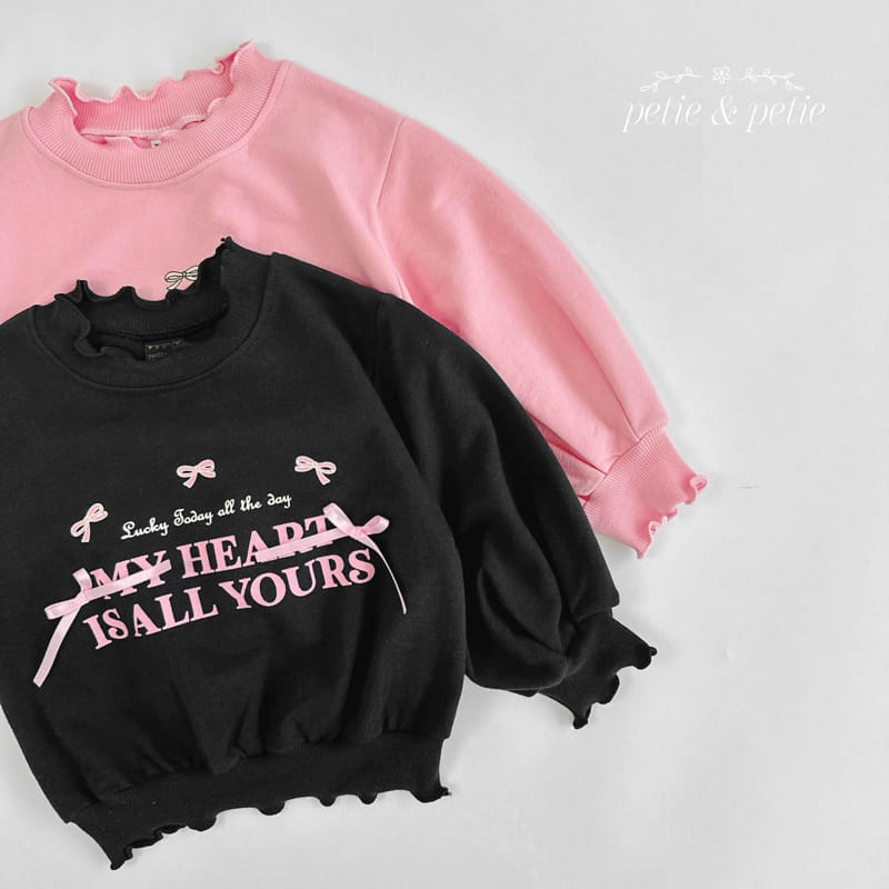 Petit & Petit - Korean Children Fashion - #childrensboutique - My Heart Ribbon Sweatshirt - 4