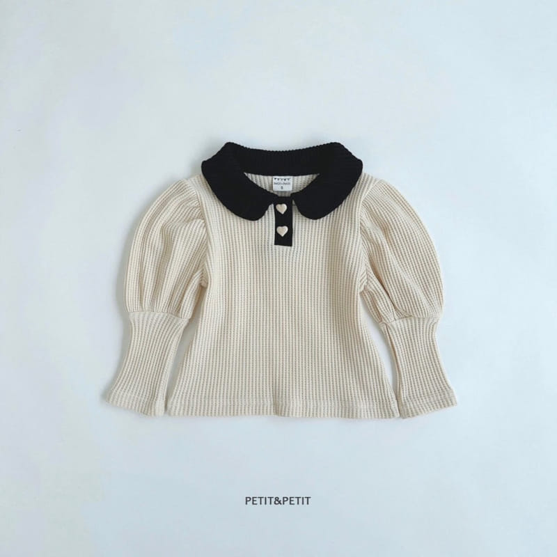 Petit & Petit - Korean Children Fashion - #discoveringself - Waffle Collar Tee - 5