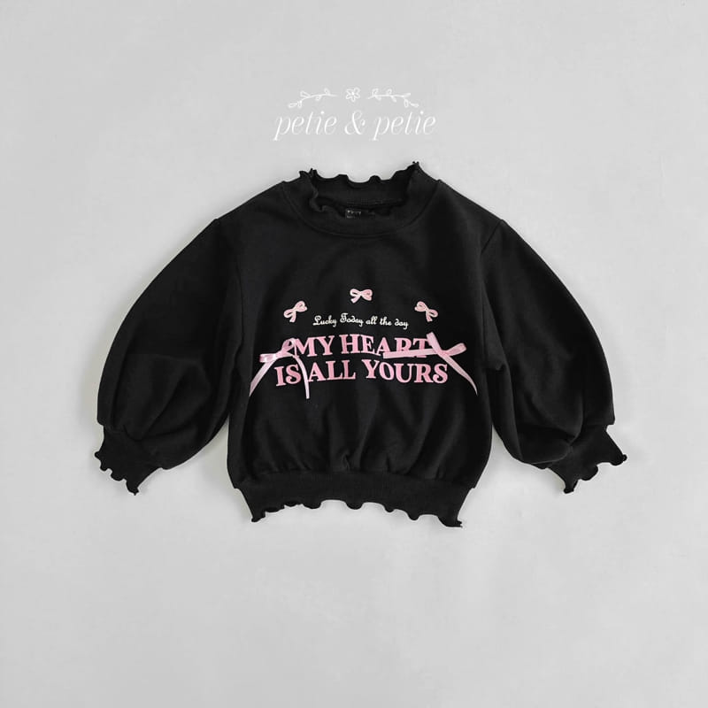 Petit & Petit - Korean Children Fashion - #kidsshorts - My Heart Ribbon Sweatshirt - 7