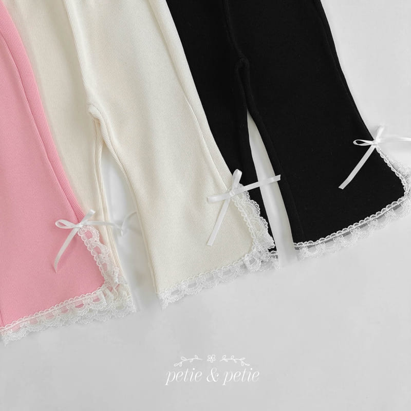 Petit & Petit - Korean Children Fashion - #kidsshorts - Lace Wide Pants - 3