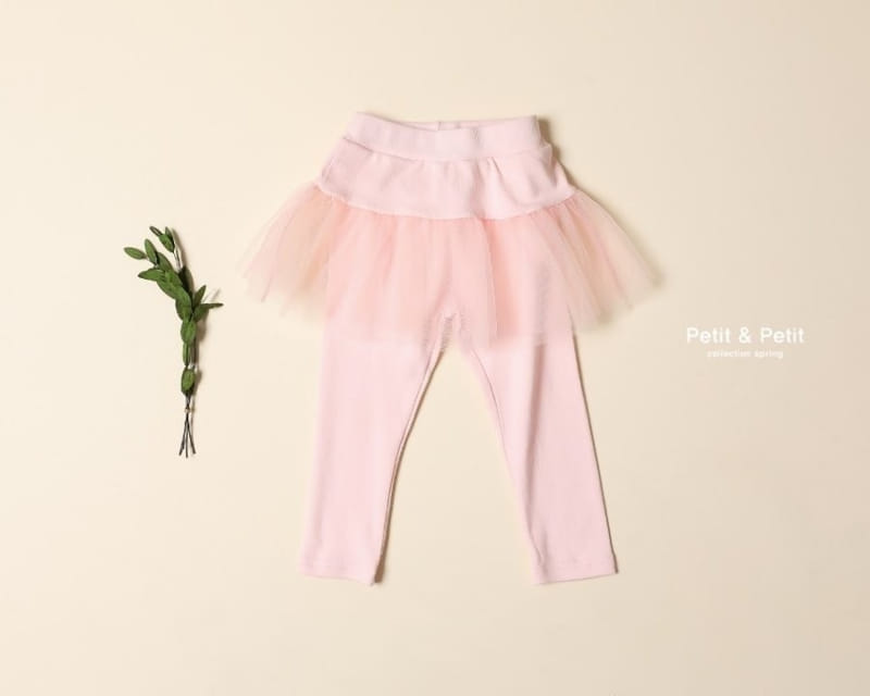 Petit & Petit - Korean Children Fashion - #kidzfashiontrend - Mesh Skirt Leggings - 2