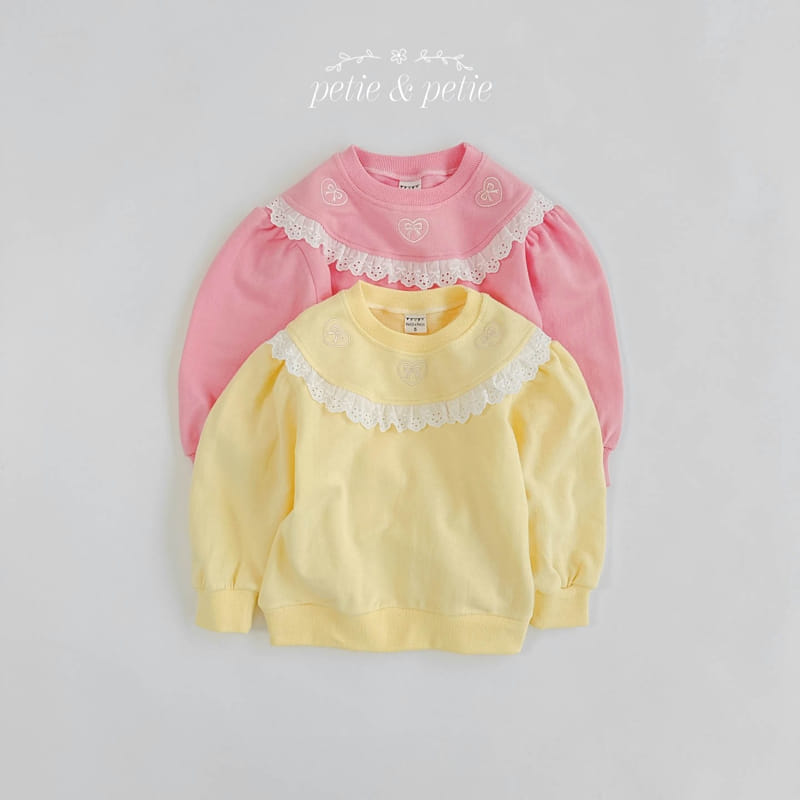 Petit & Petit - Korean Children Fashion - #littlefashionista - Heart Embroidery Sweatshirt - 3
