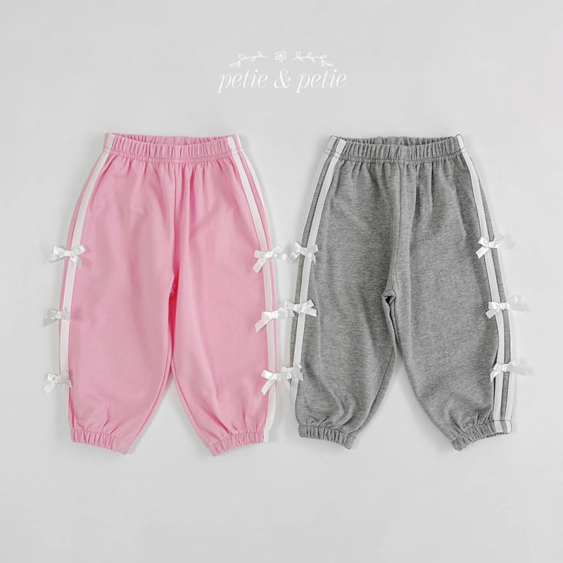 Petit & Petit - Korean Children Fashion - #littlefashionista - Ribbon Tape Jogger Pants