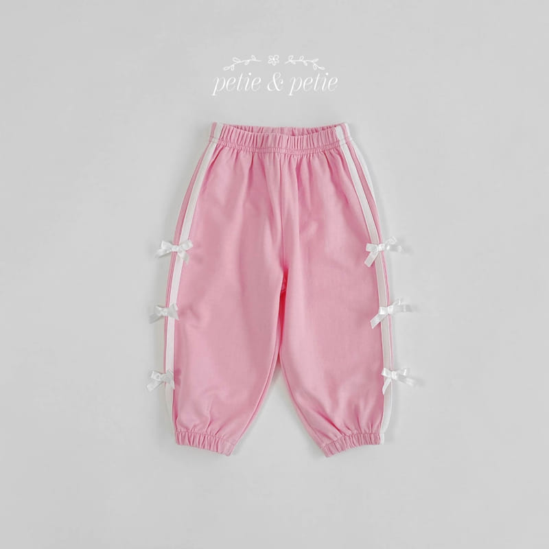 Petit & Petit - Korean Children Fashion - #minifashionista - Ribbon Tape Jogger Pants - 4