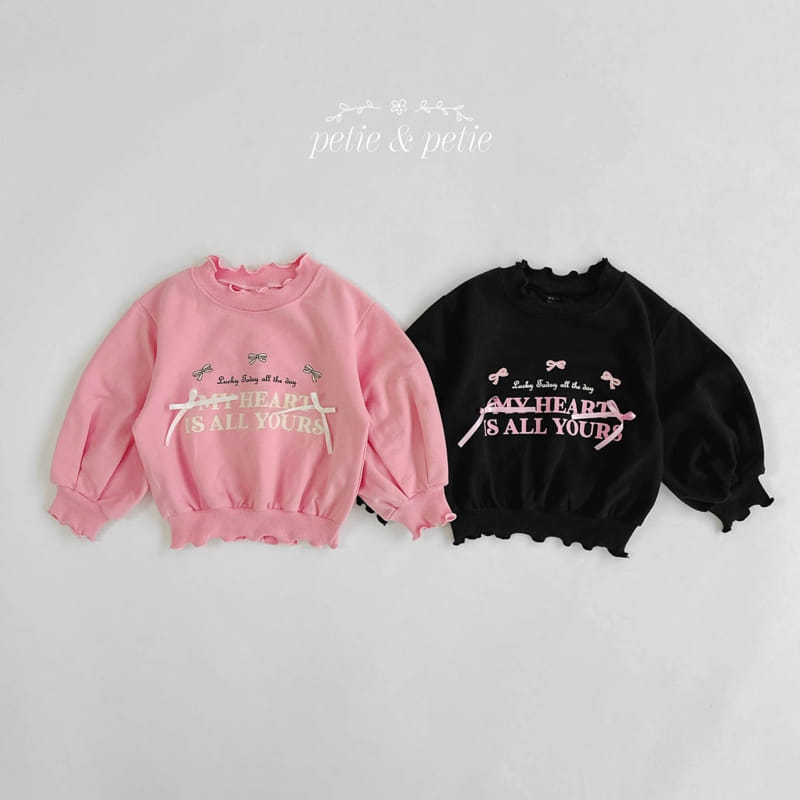 Petit & Petit - Korean Children Fashion - #stylishchildhood - My Heart Ribbon Sweatshirt