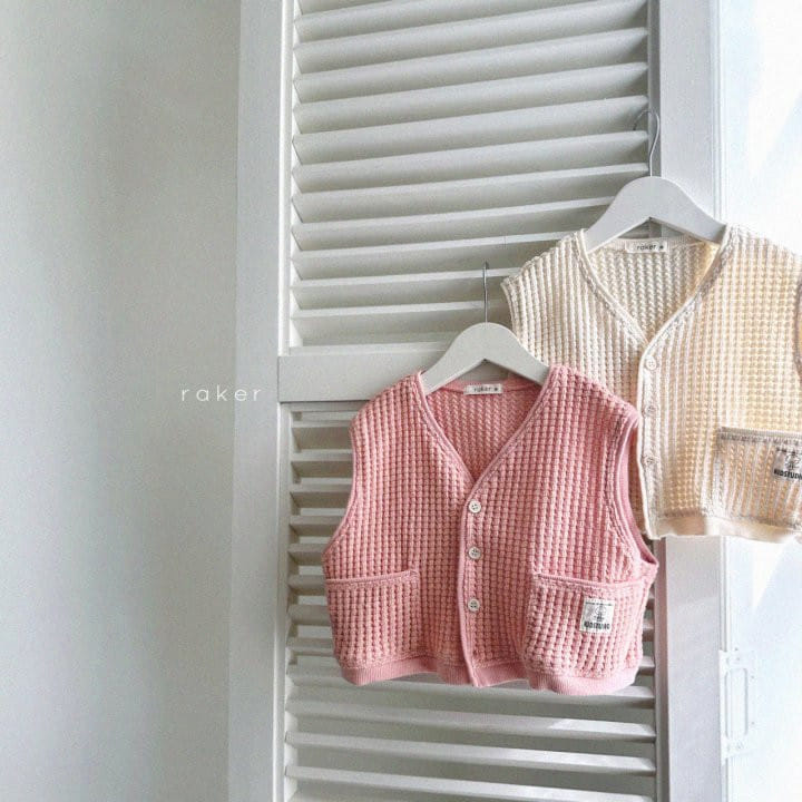 Raker - Korean Children Fashion - #designkidswear - A Bang Bang Waffle Vest - 4