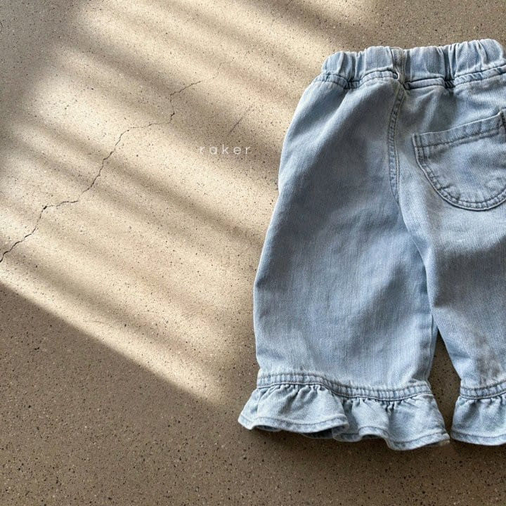 Raker - Korean Children Fashion - #fashionkids - Frill Wide Pants - 6