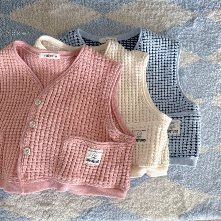 Raker - Korean Children Fashion - #fashionkids - A Bang Bang Waffle Vest - 5
