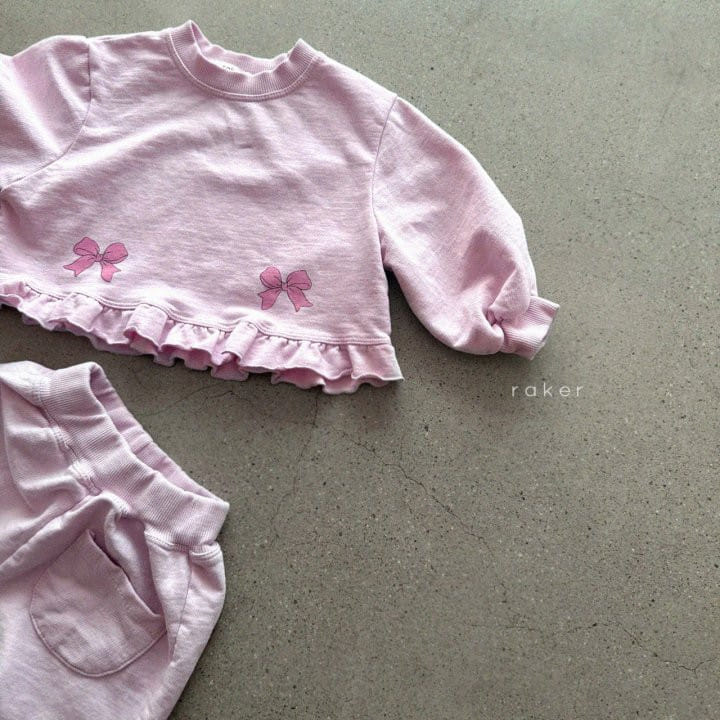 Raker - Korean Children Fashion - #magicofchildhood - Color Color Ribbon Top Bottom Set - 3