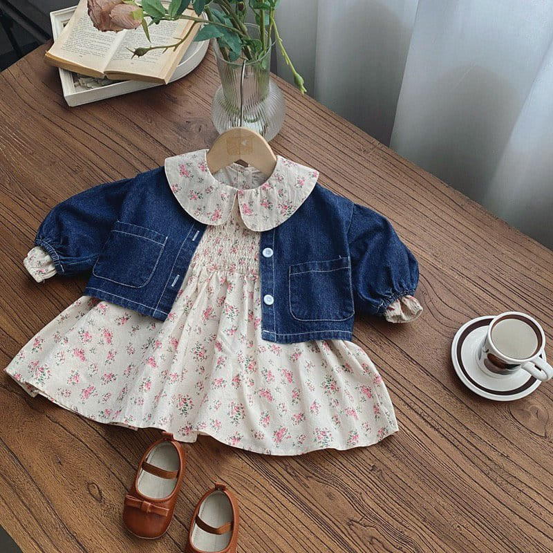 Reve Kid - Korean Baby Fashion - #babyclothing - Flower One-Piece - 3