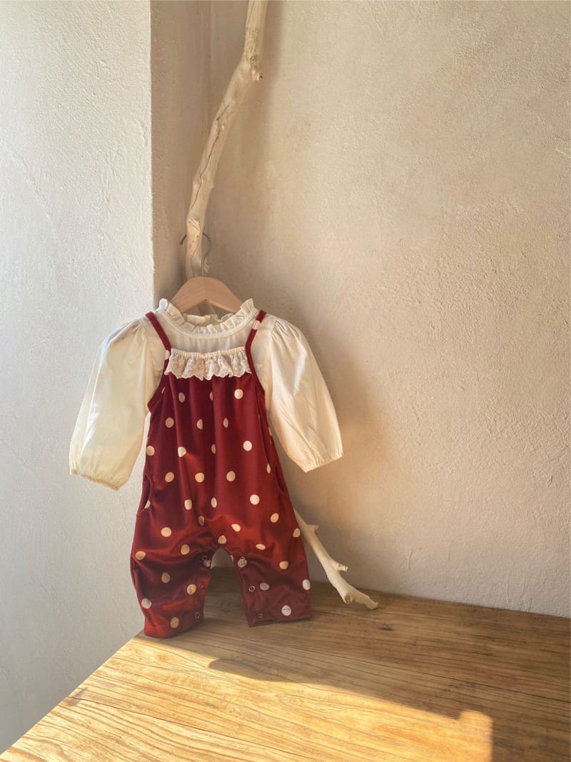 Reve Kid - Korean Baby Fashion - #babyfashion - Dot Sleeveless Body Suit - 2