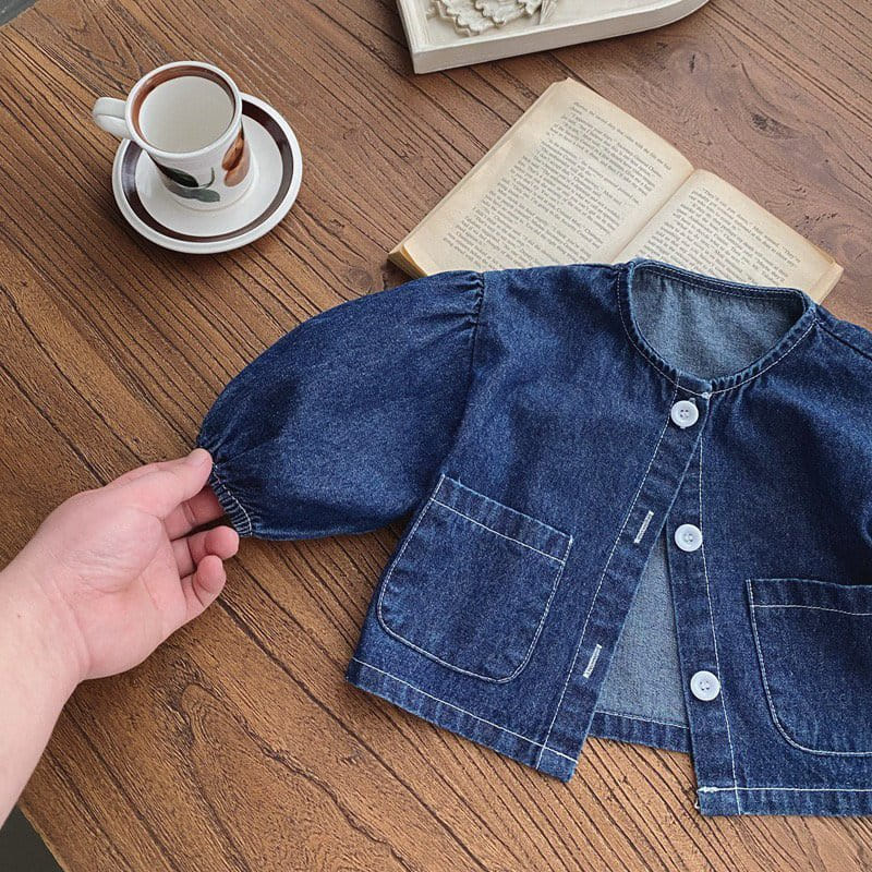 Reve Kid - Korean Baby Fashion - #babyfashion - Denim Cardigan - 4