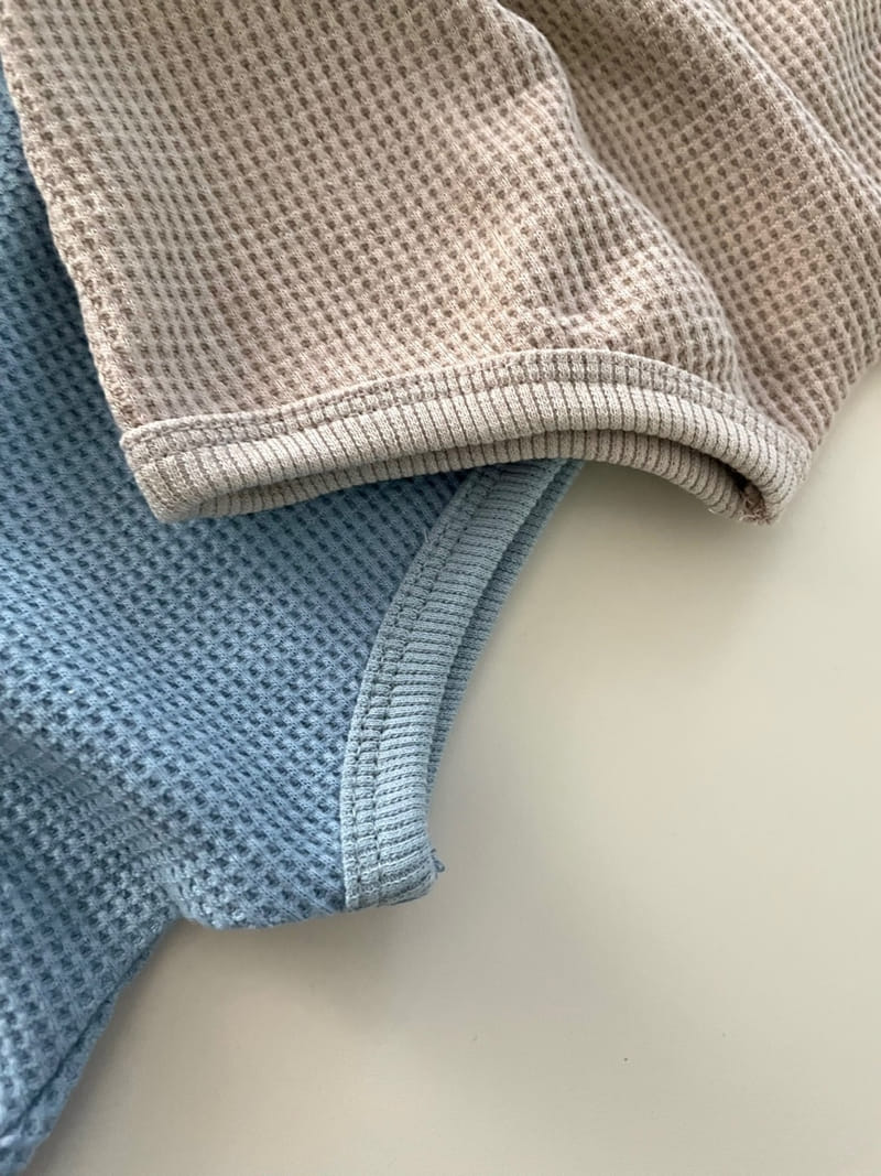 Reve Kid - Korean Baby Fashion - #onlinebabyshop - Bear Waffle Top Bottom Set - 6