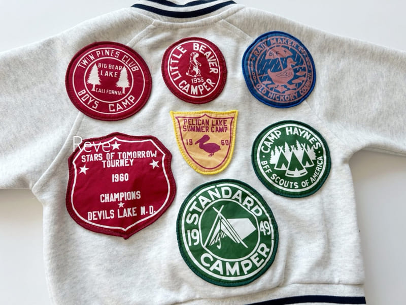 Reve - Korean Children Fashion - #prettylittlegirls - Wappen Varsity Jacket - 4