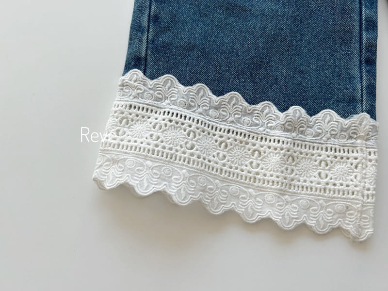 Reve - Korean Children Fashion - #fashionkids - Lace Point Denim - 3