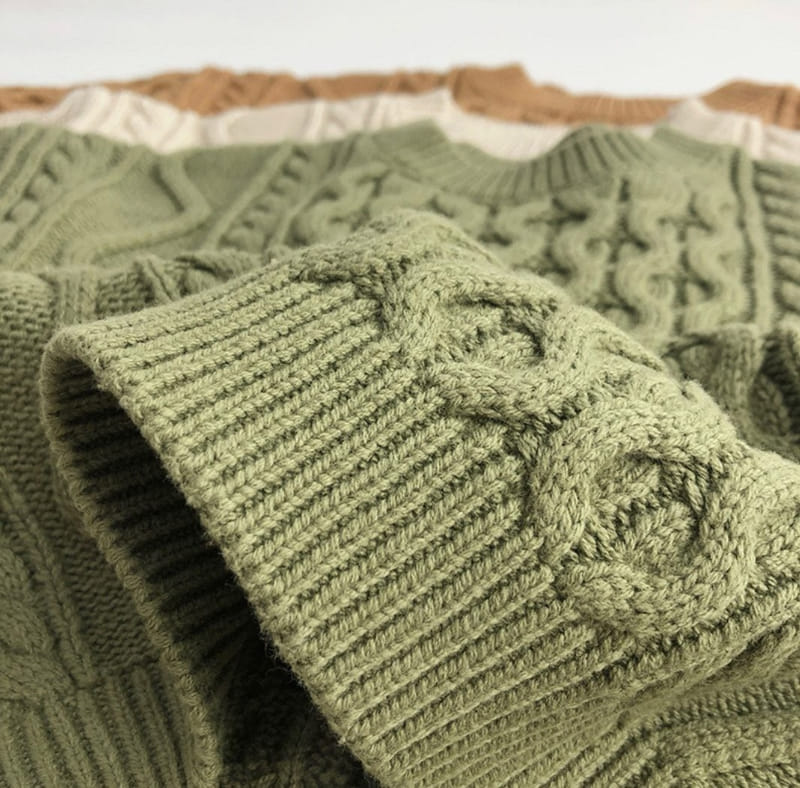 Reve - Korean Children Fashion - #kidsshorts - Slit Cable Knit - 3
