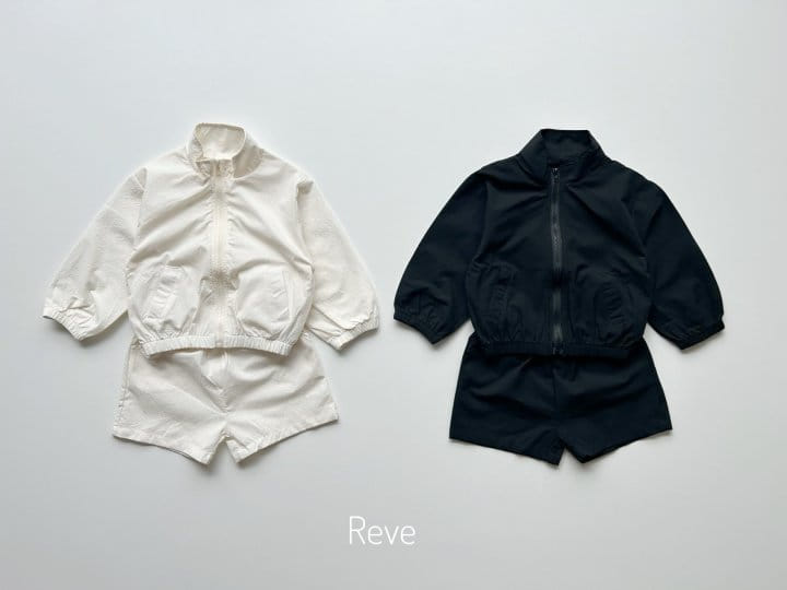 Reve - Korean Children Fashion - #minifashionista - Windbreak Top Bottom Set - 2