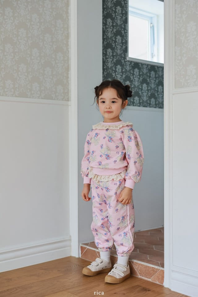 Rica - Korean Children Fashion - #childofig - Ribbon Top Bottom Set - 2