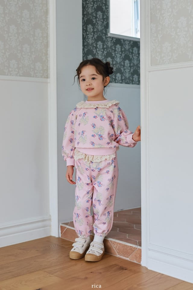 Rica - Korean Children Fashion - #childrensboutique - Ribbon Top Bottom Set - 3