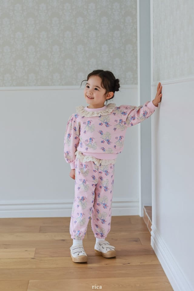 Rica - Korean Children Fashion - #kidsshorts - Ribbon Top Bottom Set - 7