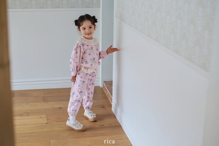 Rica - Korean Children Fashion - #kidsstore - Ribbon Top Bottom Set - 8
