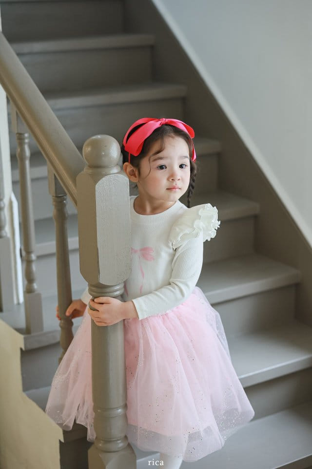 Rica - Korean Children Fashion - #prettylittlegirls - Beads Sha Skirt Leggings - 2