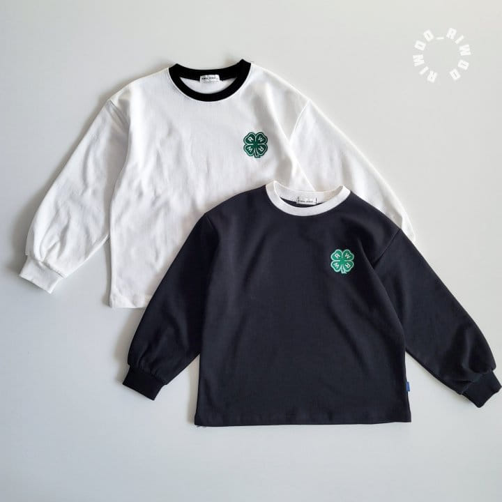Riwoo Riwoo - Korean Children Fashion - #magicofchildhood - RW Clover Embroidery Banding Tee