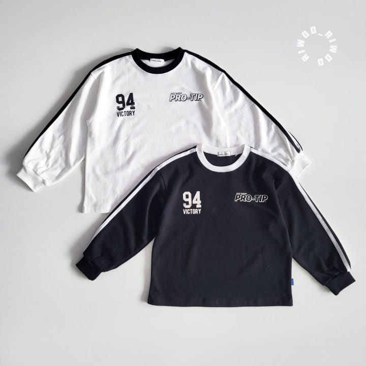 Riwoo Riwoo - Korean Children Fashion - #todddlerfashion - Two Line Tape Banding Tee