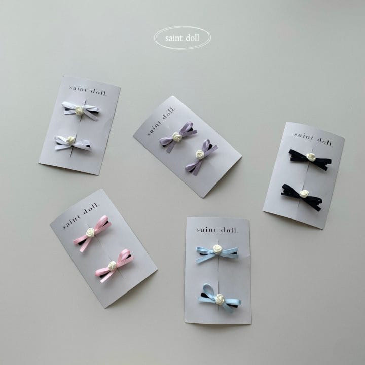 Saint Doll - Korean Children Fashion - #discoveringself - Rose Hair Clip Pin Set