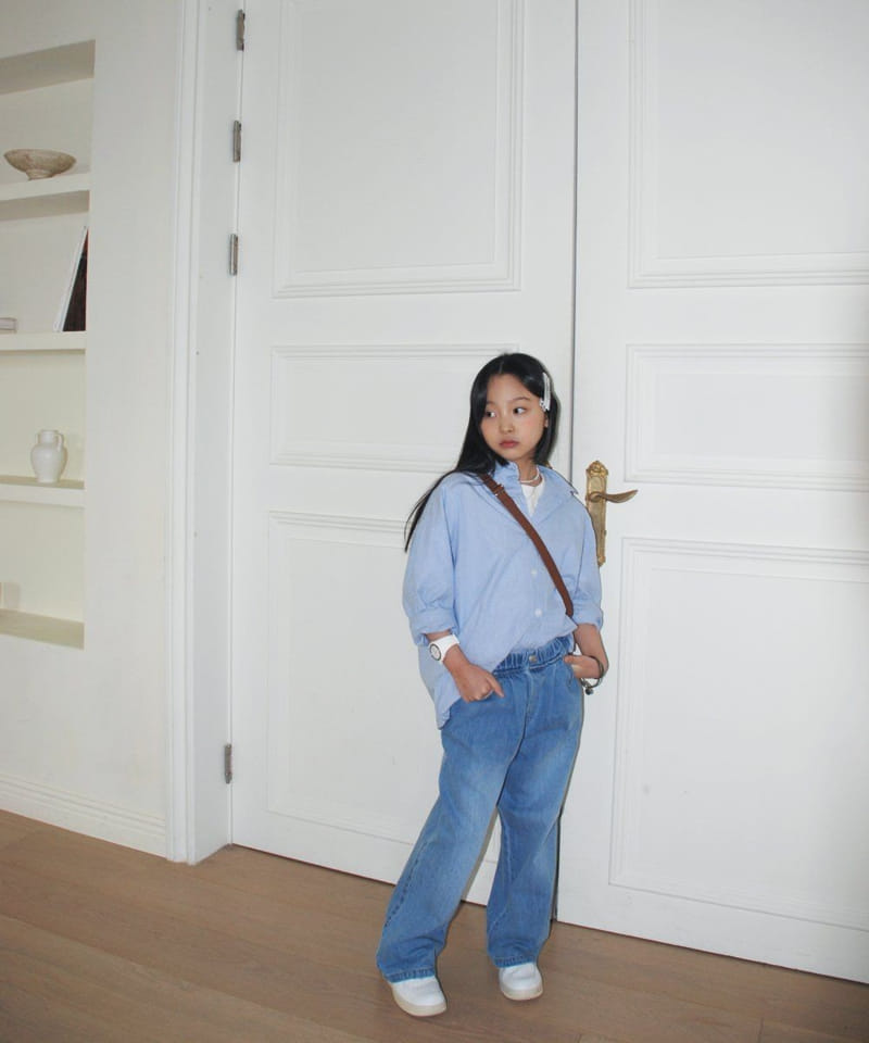 Shurrcca - Korean Children Fashion - #minifashionista - Blue Shirt - 6