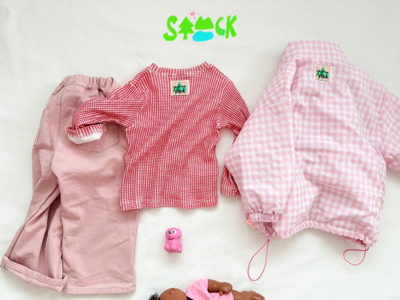 Stick - Korean Children Fashion - #Kfashion4kids - Check Waffle Tee - 6