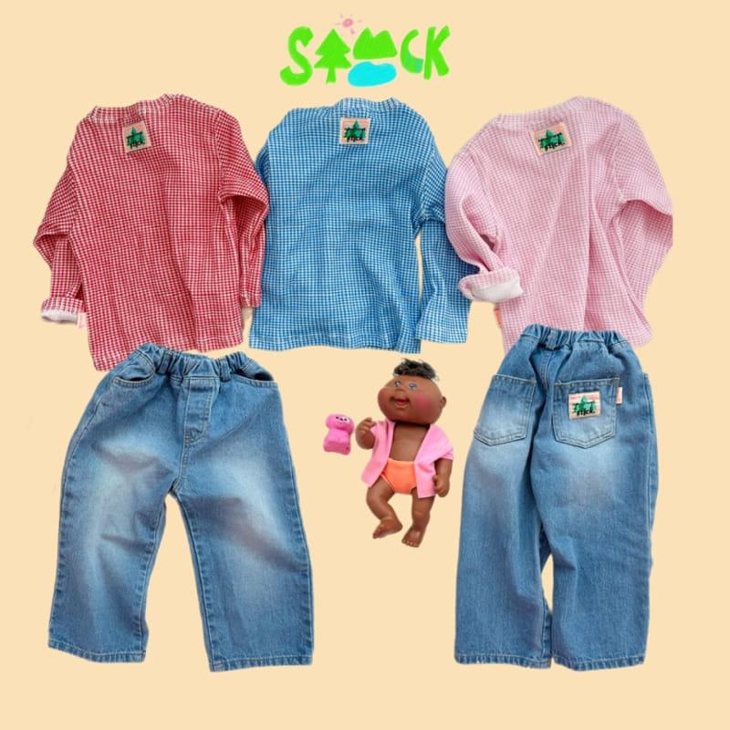 Stick - Korean Children Fashion - #discoveringself - Check Waffle Tee