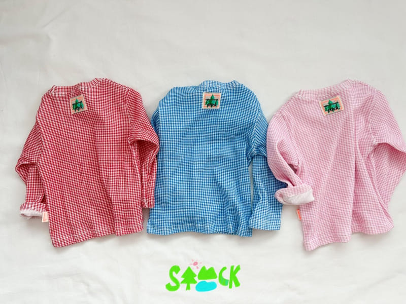 Stick - Korean Children Fashion - #fashionkids - Check Waffle Tee - 2