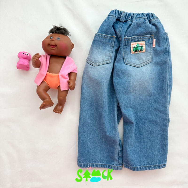 Stick - Korean Children Fashion - #kidzfashiontrend - New Stick Denim Pants With Mom