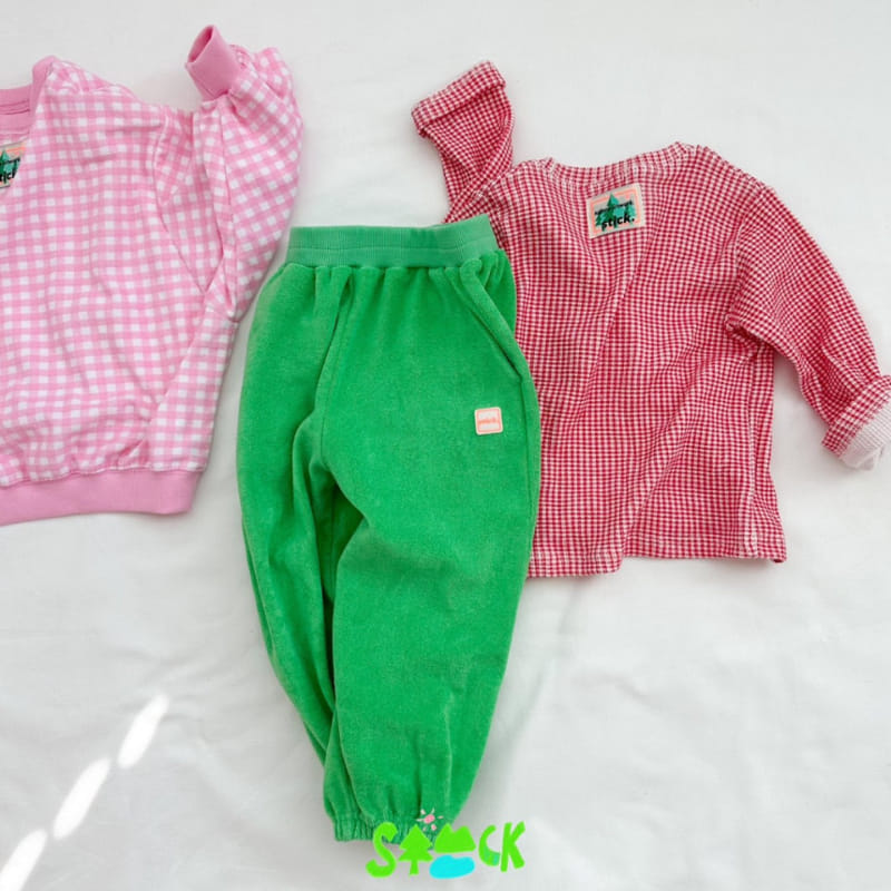 Stick - Korean Children Fashion - #minifashionista - Check Waffle Tee - 9