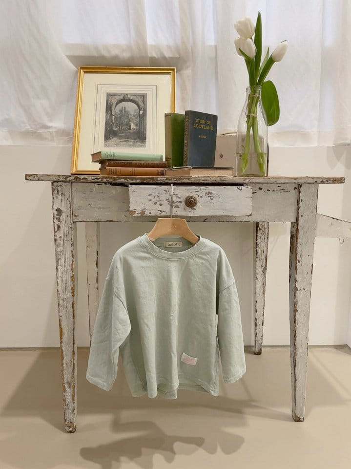 Studio M - Korean Children Fashion - #childofig - Cream Basic Tee - 3