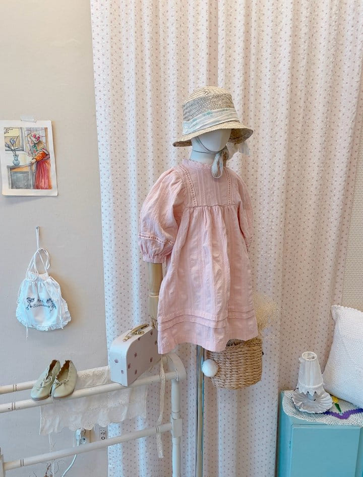 Studio M - Korean Children Fashion - #designkidswear - Lace Pintuck One-Piece