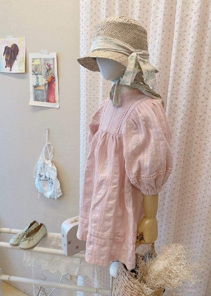Studio M - Korean Children Fashion - #fashionkids - Lace Pintuck One-Piece - 4