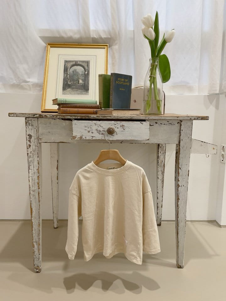 Studio M - Korean Children Fashion - #kidsstore - Cream Basic Tee - 9