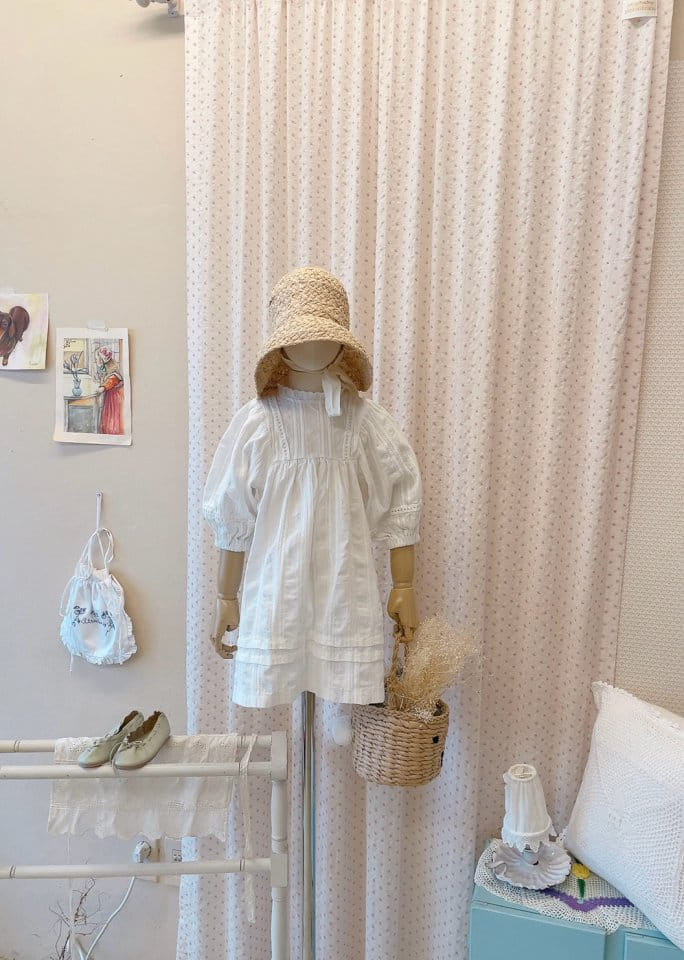 Studio M - Korean Children Fashion - #kidzfashiontrend - Lace Pintuck One-Piece - 6
