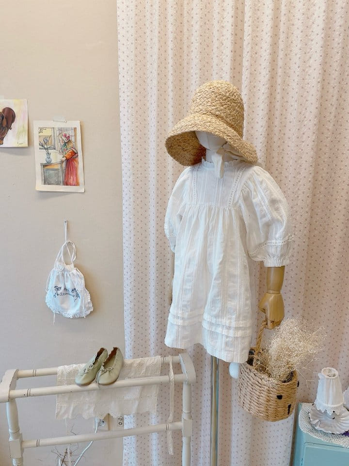Studio M - Korean Children Fashion - #littlefashionista - Lace Pintuck One-Piece - 8