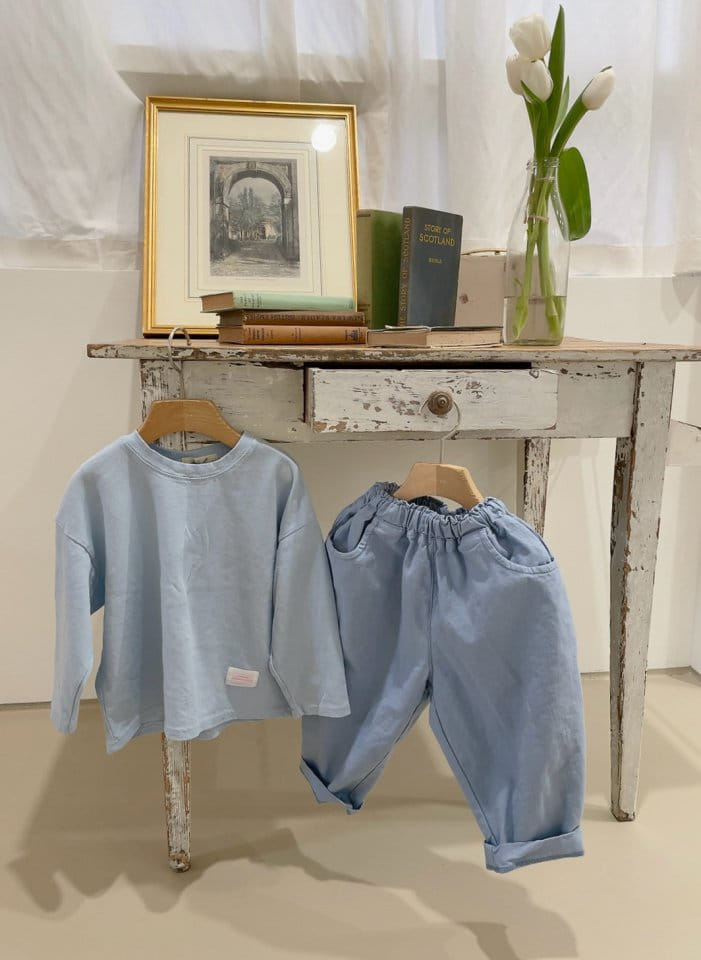Studio M - Korean Children Fashion - #stylishchildhood - Cream Basic Tee - 2