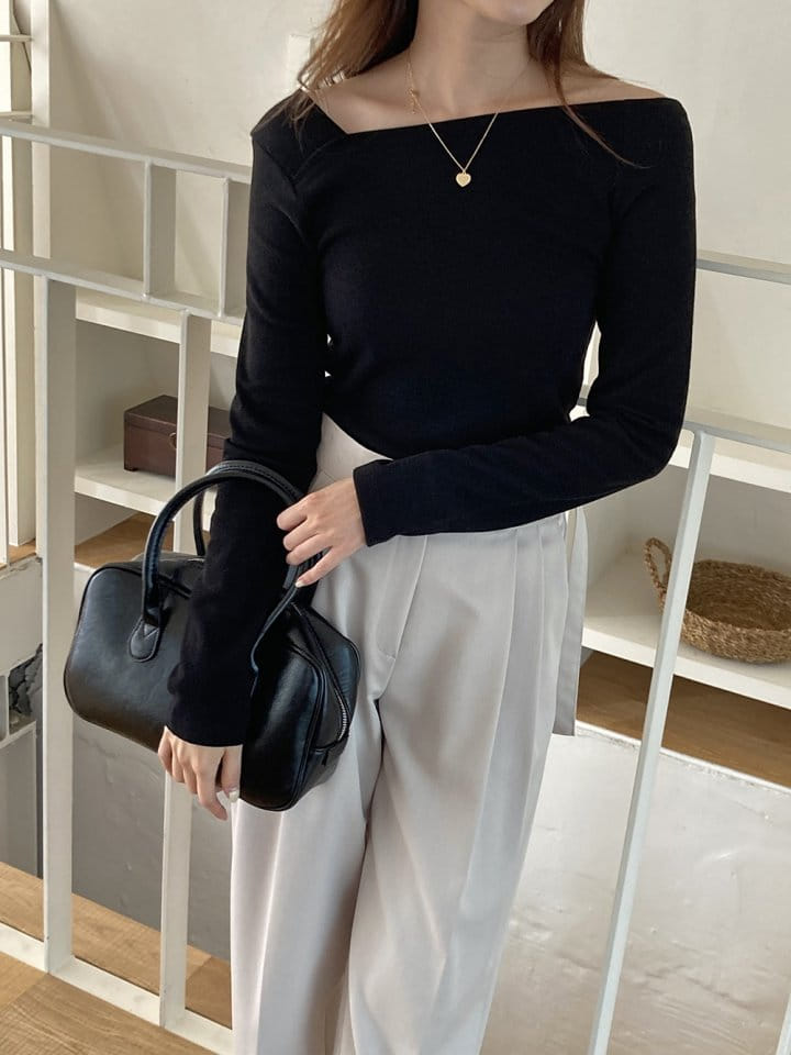 Tahiti - Korean Women Fashion - #momslook - French Off Tee - 11
