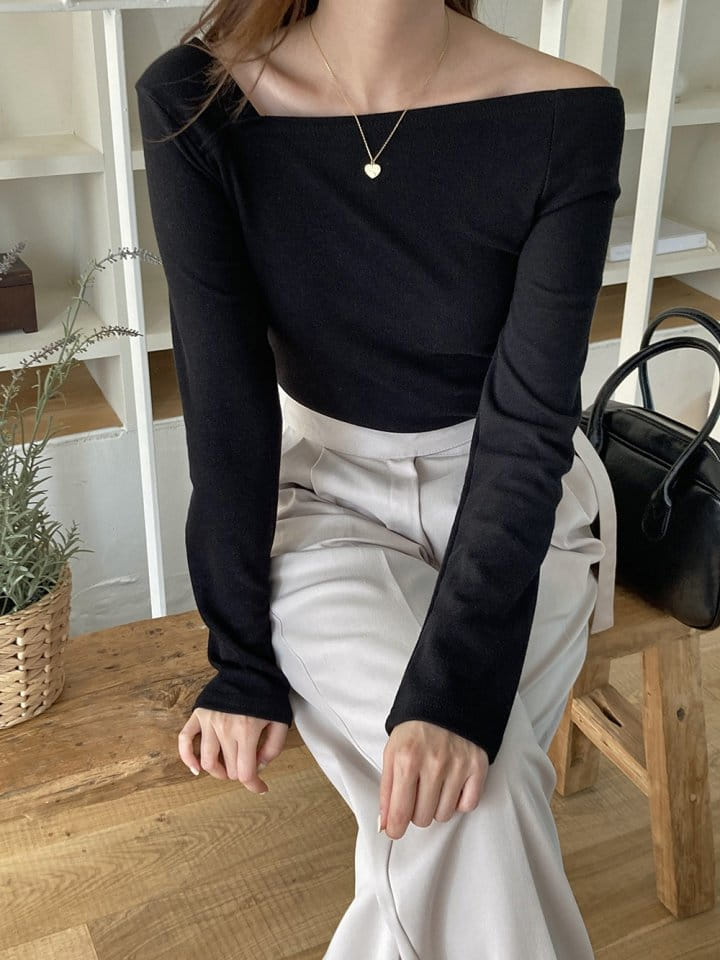 Tahiti - Korean Women Fashion - #momslook - French Off Tee - 9