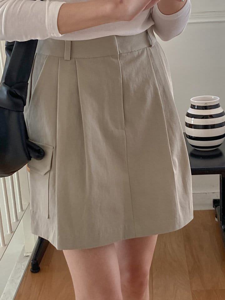 Tahiti - Korean Women Fashion - #momslook - Chino Pocket Skirt - 2